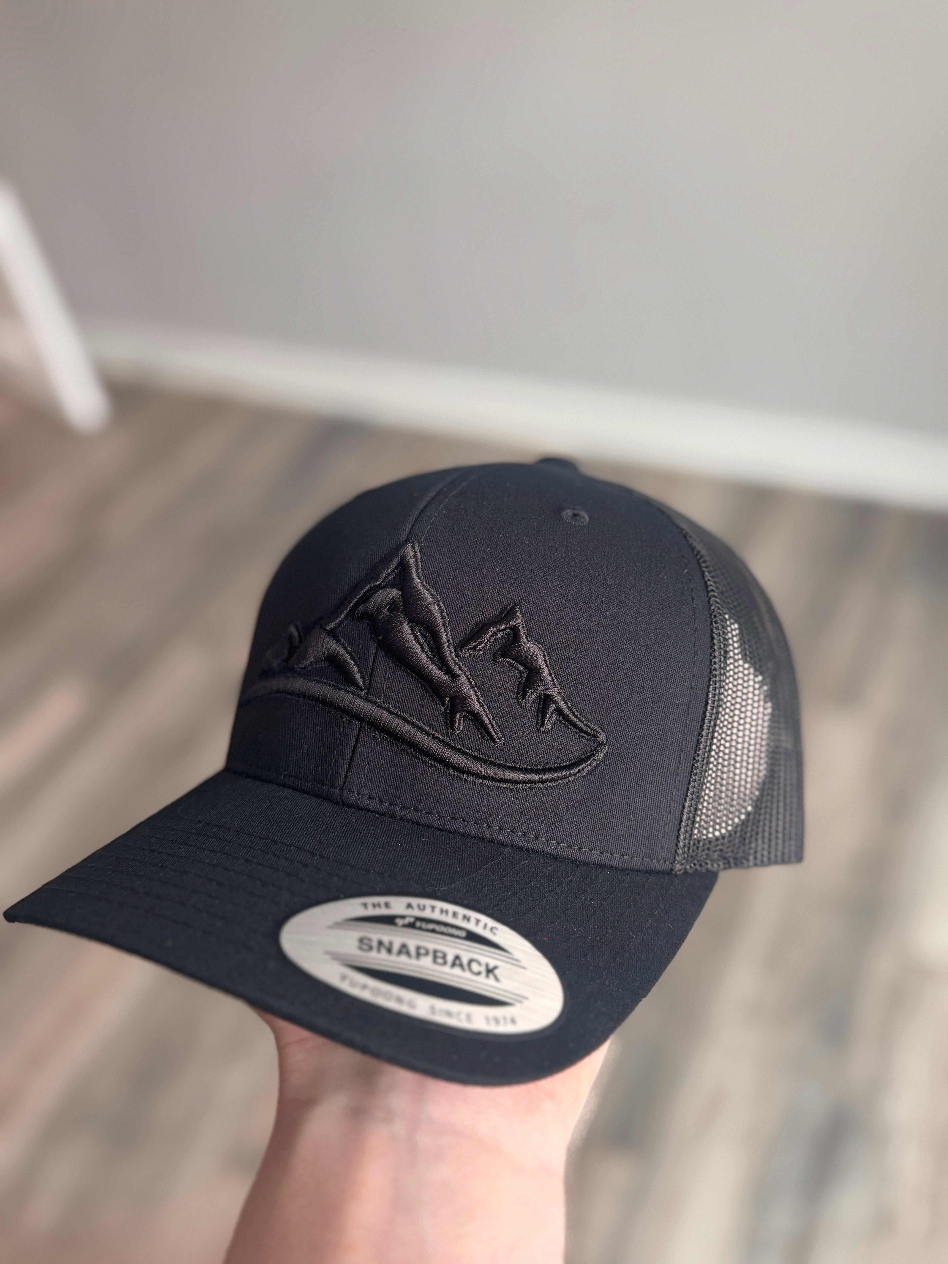 Triple black trucker cap